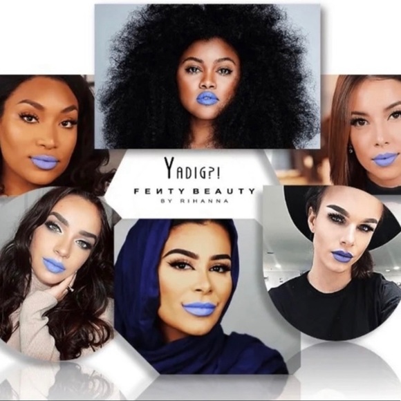 NWT FENTY BEAUTY Perwinkle Blue ya Dig?! Mademoiselle plush Matte Lipstick purp - Picture 9 of 12